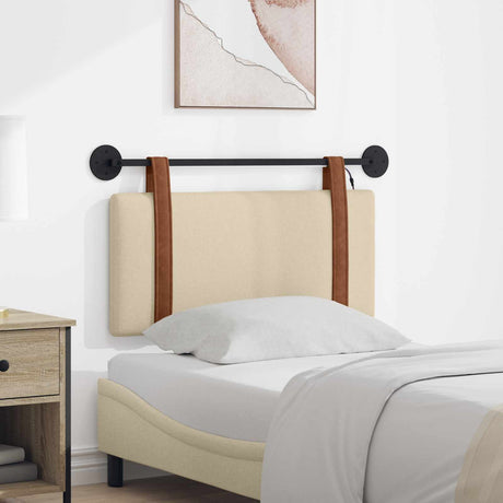 Vidaxl hangend hoofdbord met led-verlichting crèmekleurig antiek pu