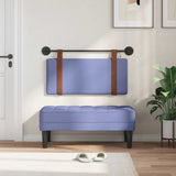 Vidaxl hangend hoofdbord met led-verlichting jeans blauw antiek pu
