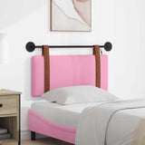 Vidaxl hangend hoofdbord met led-verlichting roze antiek pu