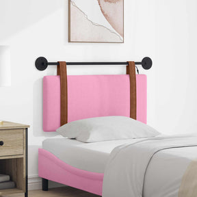 Vidaxl hangend hoofdbord met led-verlichting roze antiek pu