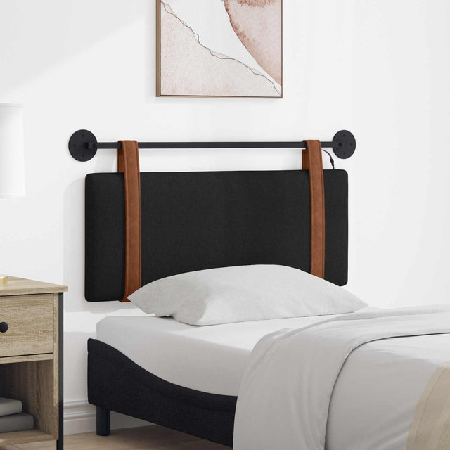 Vidaxl hangend hoofdbord met led-verlichting zwart antiek pu
