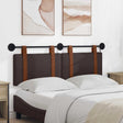 Vidaxl hangend hoofdbord met led-verlichting donkerbruin antiek pu