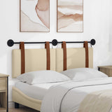 Vidaxl hangend hoofdbord met led-verlichting crèmekleurig antiek pu