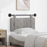 Vidaxl hangend hoofdbord met led-verlichting lichtgrijs fluweel