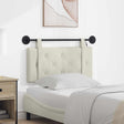 Vidaxl hangend hoofdbord met led-verlichting crèmekleurig fluweel