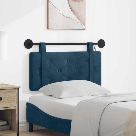 Vidaxl hangend hoofdbord met led-verlichting blauw fluweel