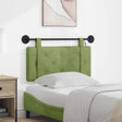 Vidaxl hangend hoofdbord met led-verlichting lichtgroen fluweel