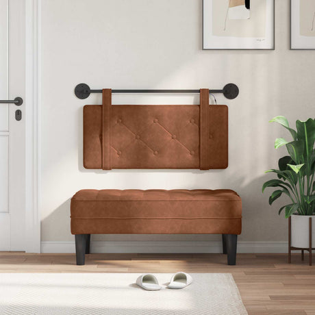 Vidaxl hangend hoofdbord bruin antiek pu
