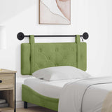 Vidaxl hangend hoofdbord met led-verlichting lichtgroen fluweel
