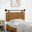 Vidaxl hangend hoofdbord met led-verlichting bruin fluweel