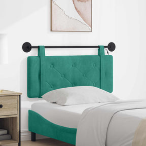 Vidaxl hangend hoofdbord met led-verlichting turquoise fluweel