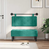 Vidaxl hangend hoofdbord met led-verlichting turquoise fluweel