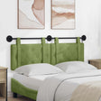Vidaxl hangend hoofdbord met led-verlichting lichtgroen fluweel
