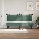 Vidaxl hangend hoofdbord met led-verlichting zeegroen fluweel