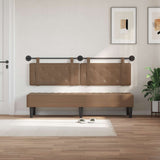 Vidaxl hangend hoofdbord met led-verlichting cappuccino kunstleer