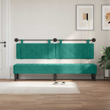 Vidaxl hangend hoofdbord met led-verlichting turquoise fluweel