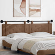 Vidaxl hangend hoofdbord met led-verlichting cappuccino kunstleer