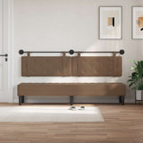 Vidaxl hangend hoofdbord met led-verlichting cappuccino kunstleer