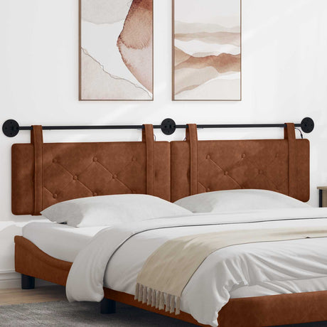 Vidaxl hangend hoofdbord bruin antiek pu