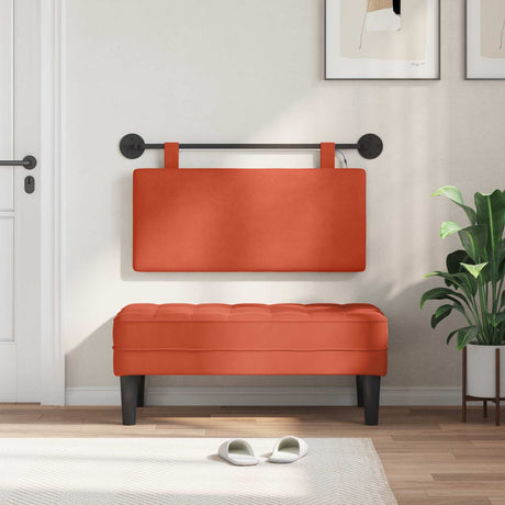 Vidaxl hangend hoofdbord rood-oranje katoen stof