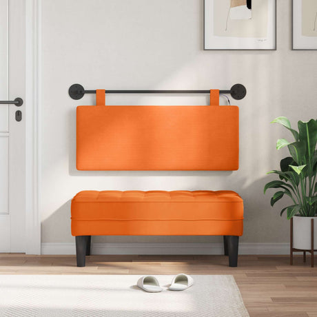 Vidaxl hangend hoofdbord oranje katoen stof