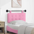 Vidaxl hangend hoofdbord met led-verlichting roze stof