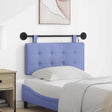 Vidaxl hangend hoofdbord met led-verlichting jeans blauw stof
