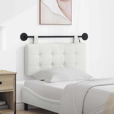 Vidaxl hangend hoofdbord met led-verlichting wit kunstleer