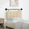 Vidaxl hangend hoofdbord met led-verlichting crèmekleurig stof