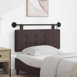 Vidaxl hangend hoofdbord met led-verlichting donkerbruin stof