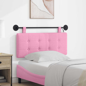 Vidaxl hangend hoofdbord met led-verlichting roze stof