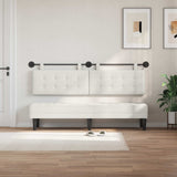 Vidaxl hangend hoofdbord met led-verlichting wit kunstleer