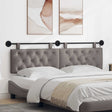 Vidaxl hangend hoofdbord taupe stof