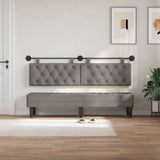 Vidaxl hangend hoofdbord taupe stof