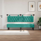 Vidaxl hangend hoofdbord turquoise fluweel