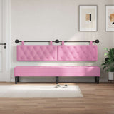 Vidaxl hangend hoofdbord met led-verlichting roze stof