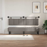 Vidaxl hangend hoofdbord taupe fluweel
