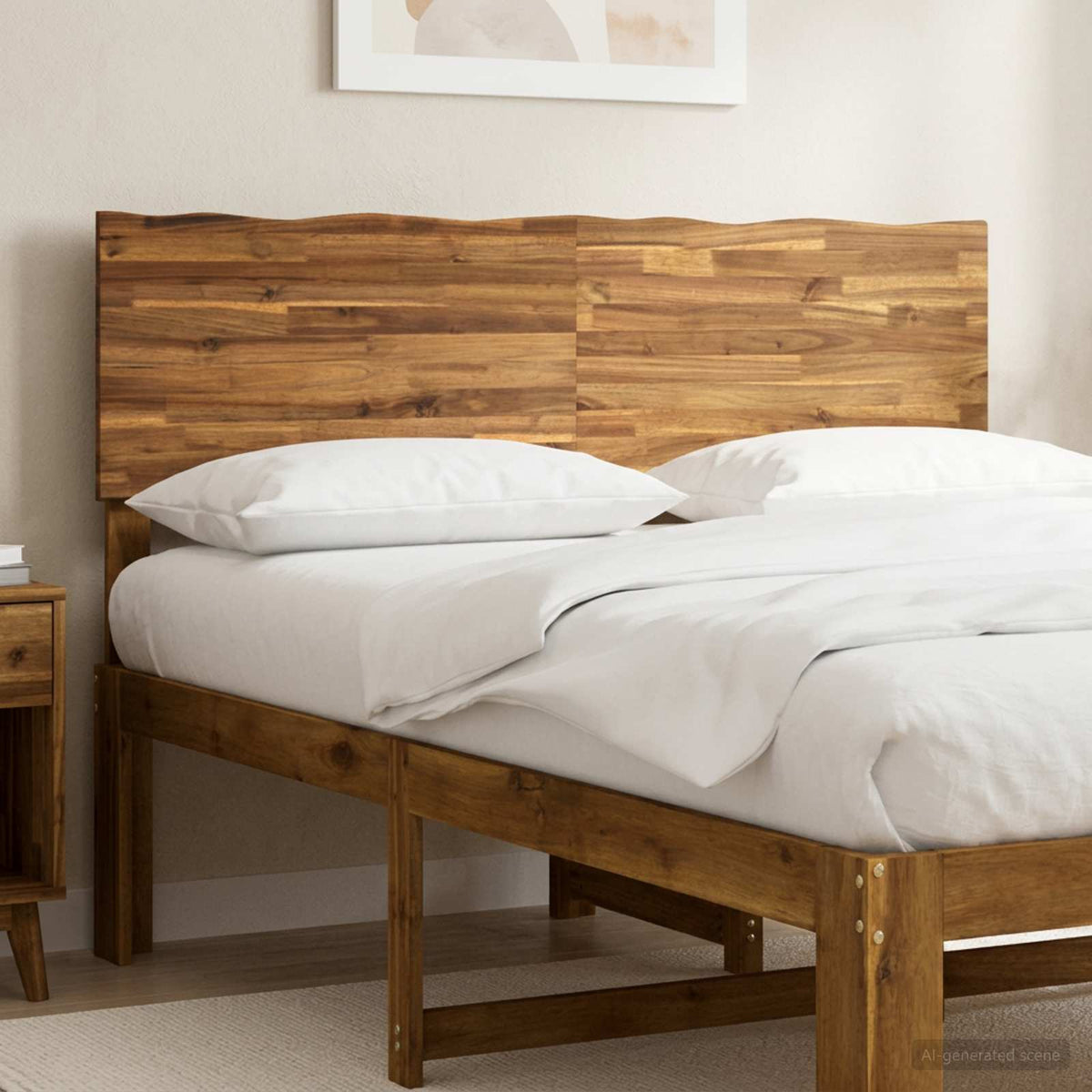 Vidaxl live edge hoofdbord rostock naturel 160 cm massief acaciahout