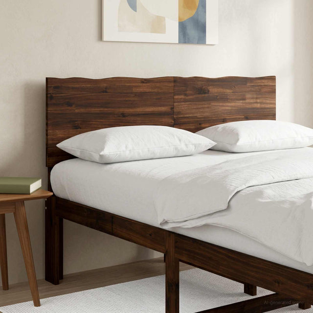 Vidaxl live edge hoofdbord rostock donkerbruin 160 cm