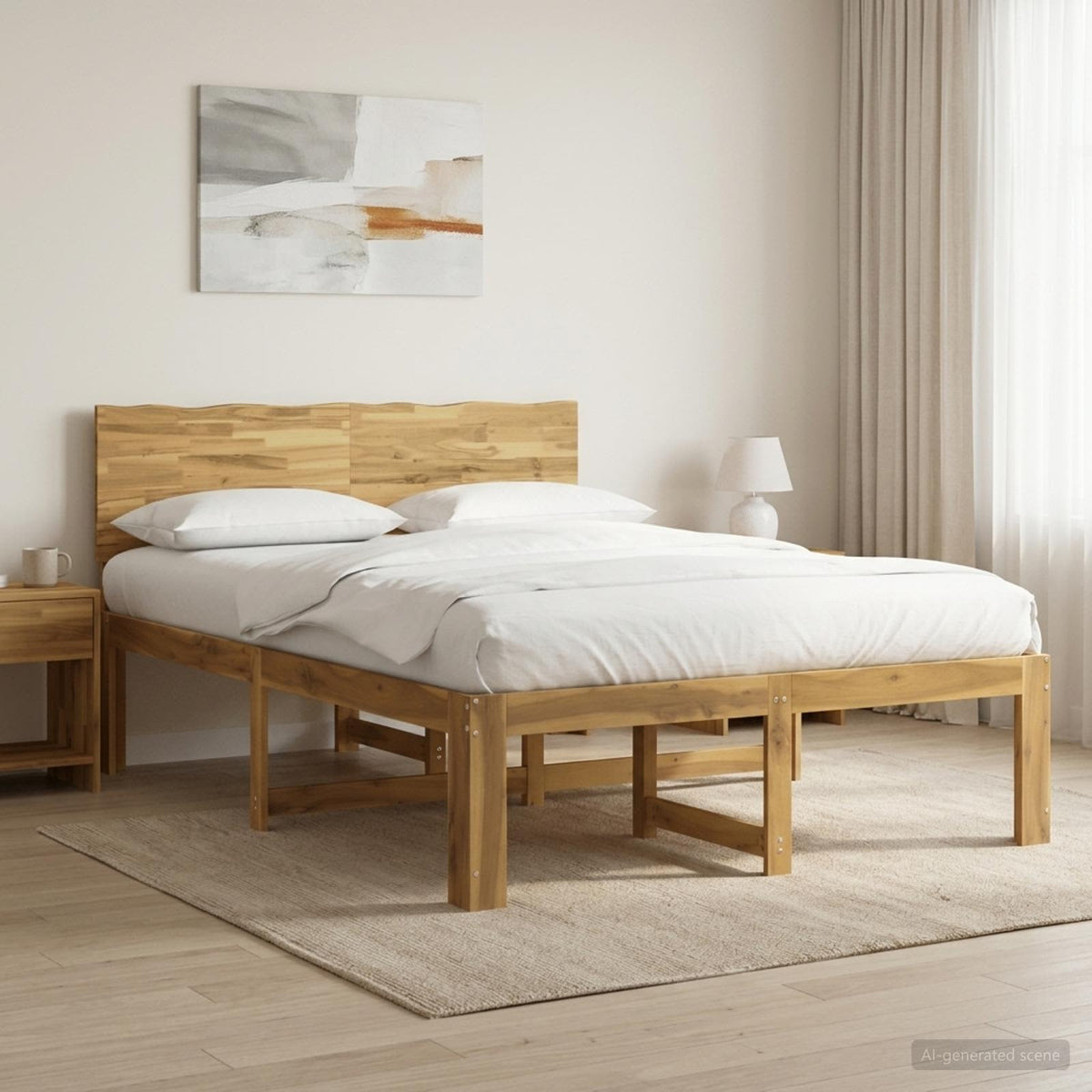 Vidaxl tweepersoonsbed met hoofdeinde rostock wit 120 x 190 cm