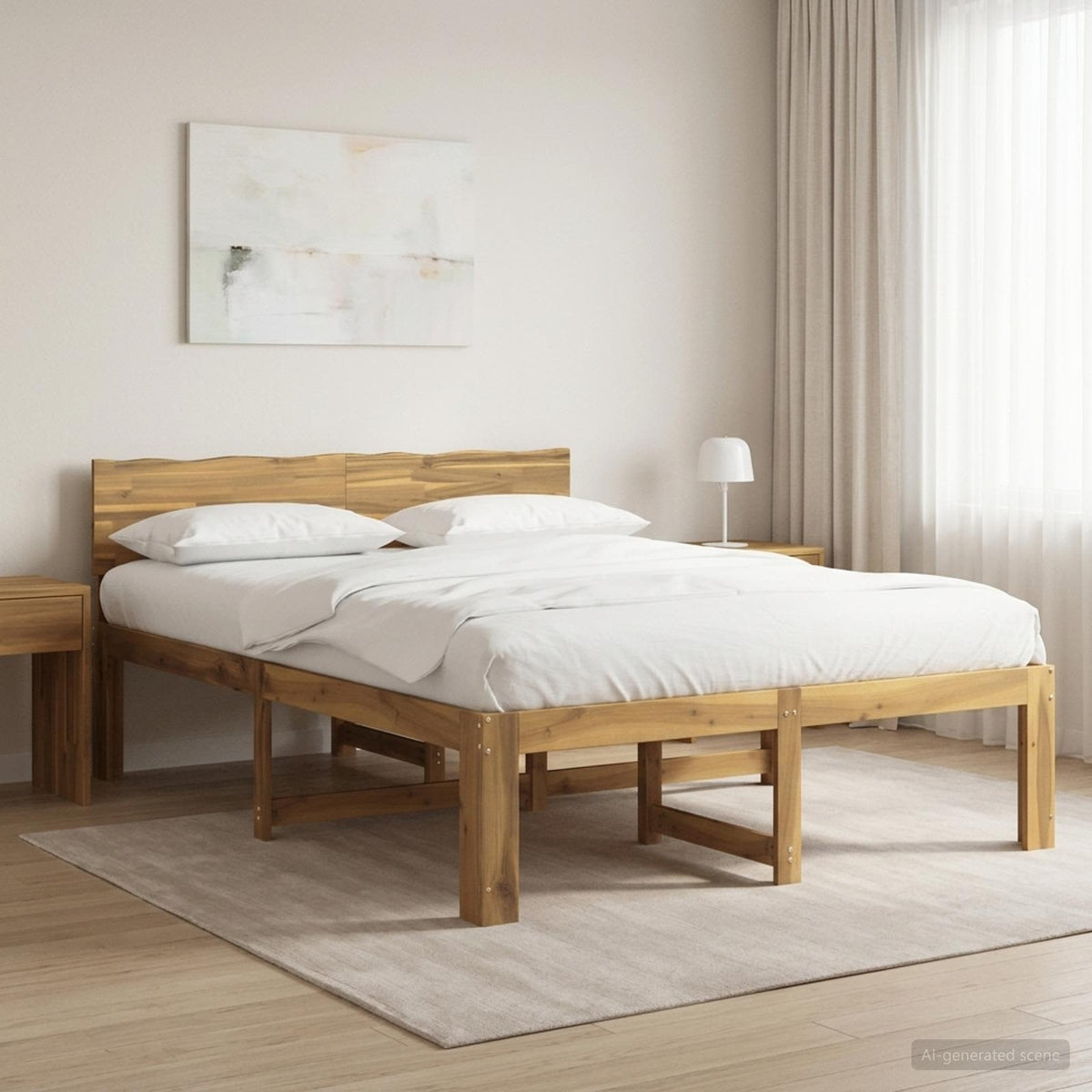 Vidaxl tweepersoonsbed met hoofdeinde rostock wit 120 x 190 cm
