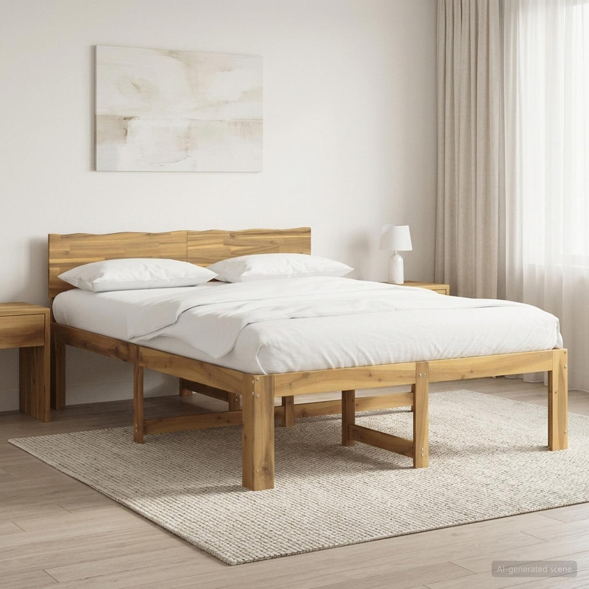 Vidaxl tweepersoonsbed met hoofdeinde rostock wit 135 x 190 cm