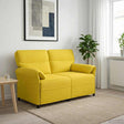 Vidaxl bank 100% polyester metalen frame mdf, multiplex