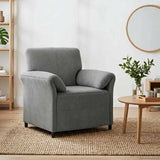 Vidaxl 1-zits bank donkergrijs 88 x 83 x 95 cm fluweel