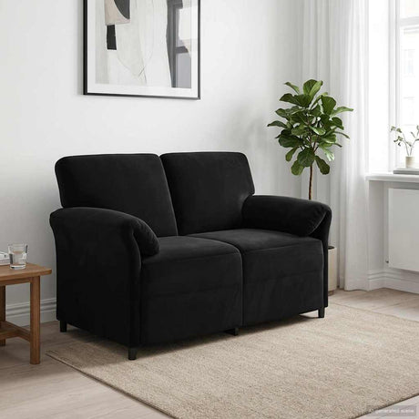 Vidaxl 2-zits sofa zwart 138 x 83 x 95 cm fluweel