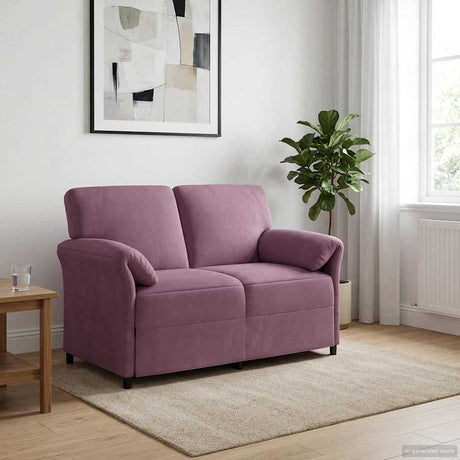 Vidaxl 2-zits sofa paars 138 x 83 x 95 cm fluweel