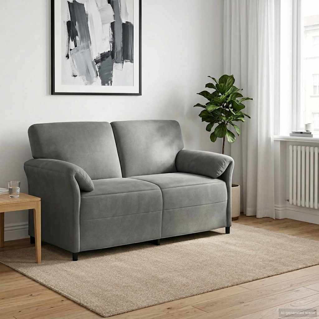 Vidaxl 2-zits sofa donkergrijs 158 x 83 x 95 cm fluweel