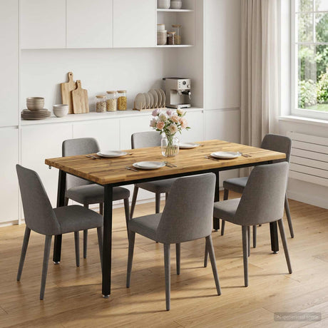 Vidaxl live edge eettafel 160 x 70 x 75 cm massief acaciahout wit