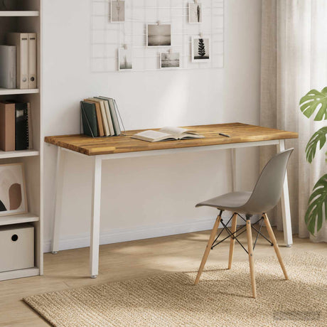 Vidaxl live edge eettafel 160 x 70 x 75 cm massief acaciahout wit