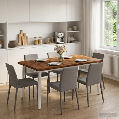 Vidaxl vierkante eettafel 160 x 70 x 75 cm massief acaciahout naturel